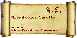 Milenkovics Sarolta névjegykártya